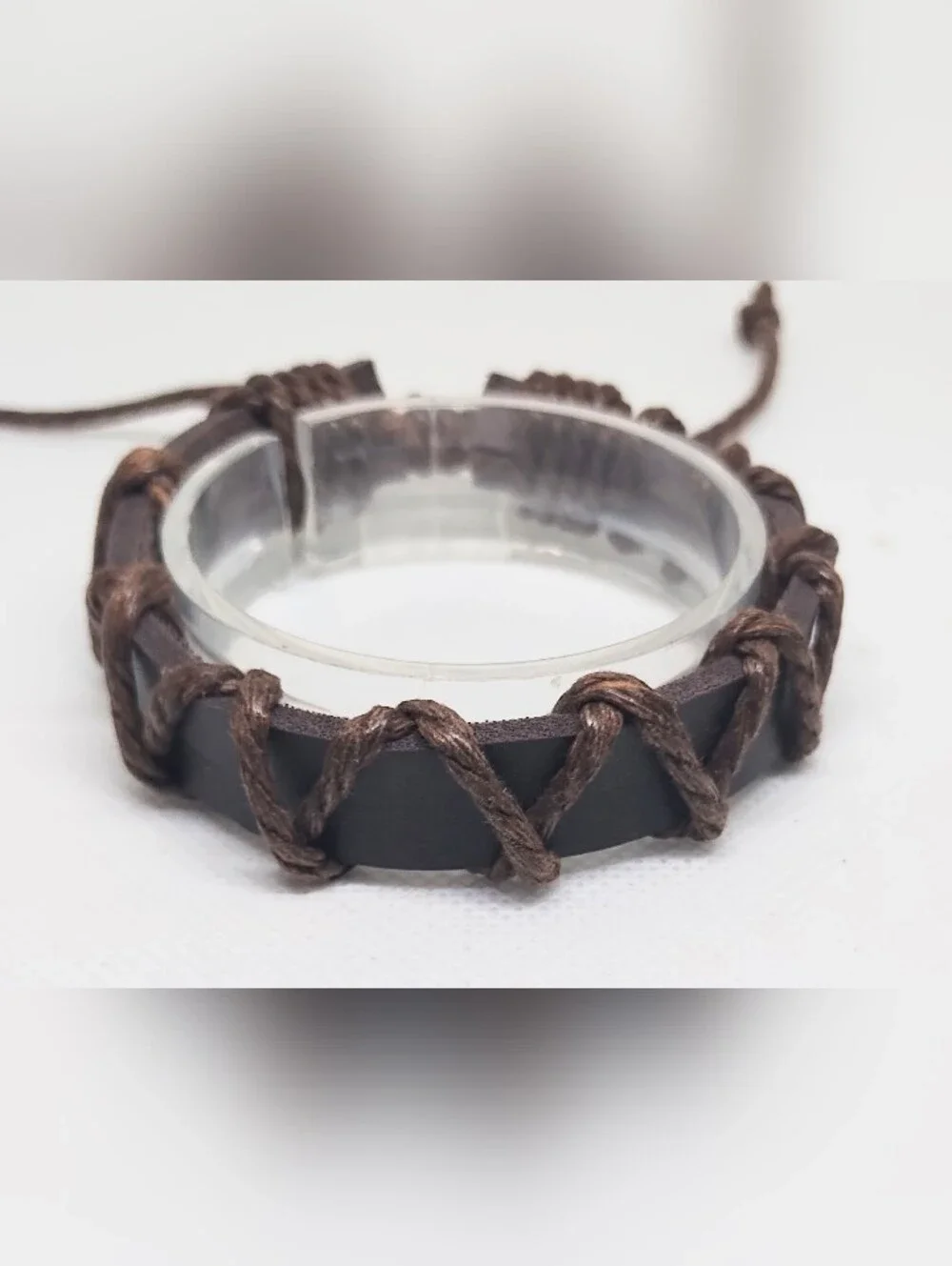 Men's Bracelet Leather Braided Brown New Jewelry G16